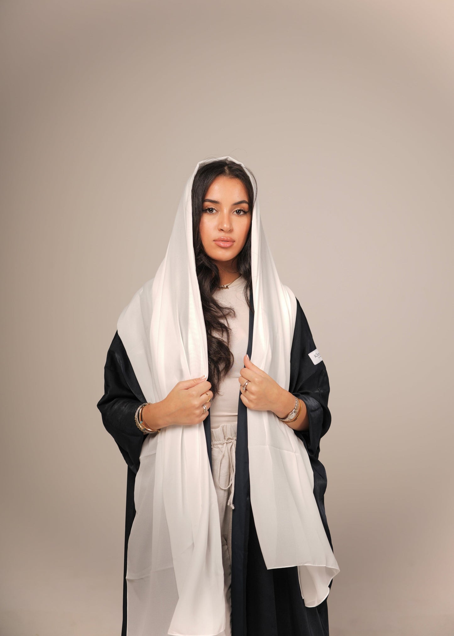 Midnight Blue Silk Abaya