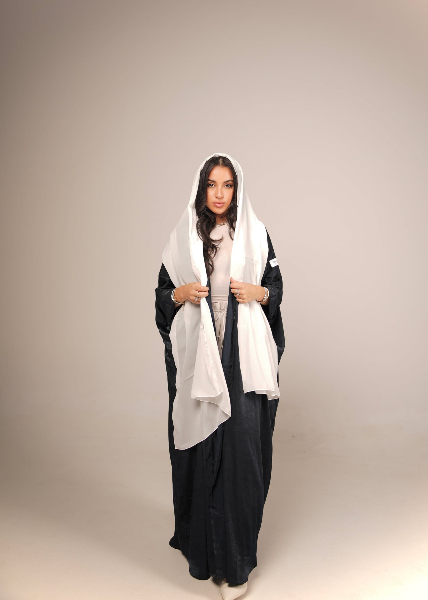 Midnight Blue Silk Abaya