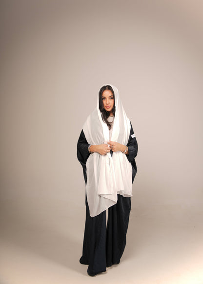 Midnight Blue Silk Abaya