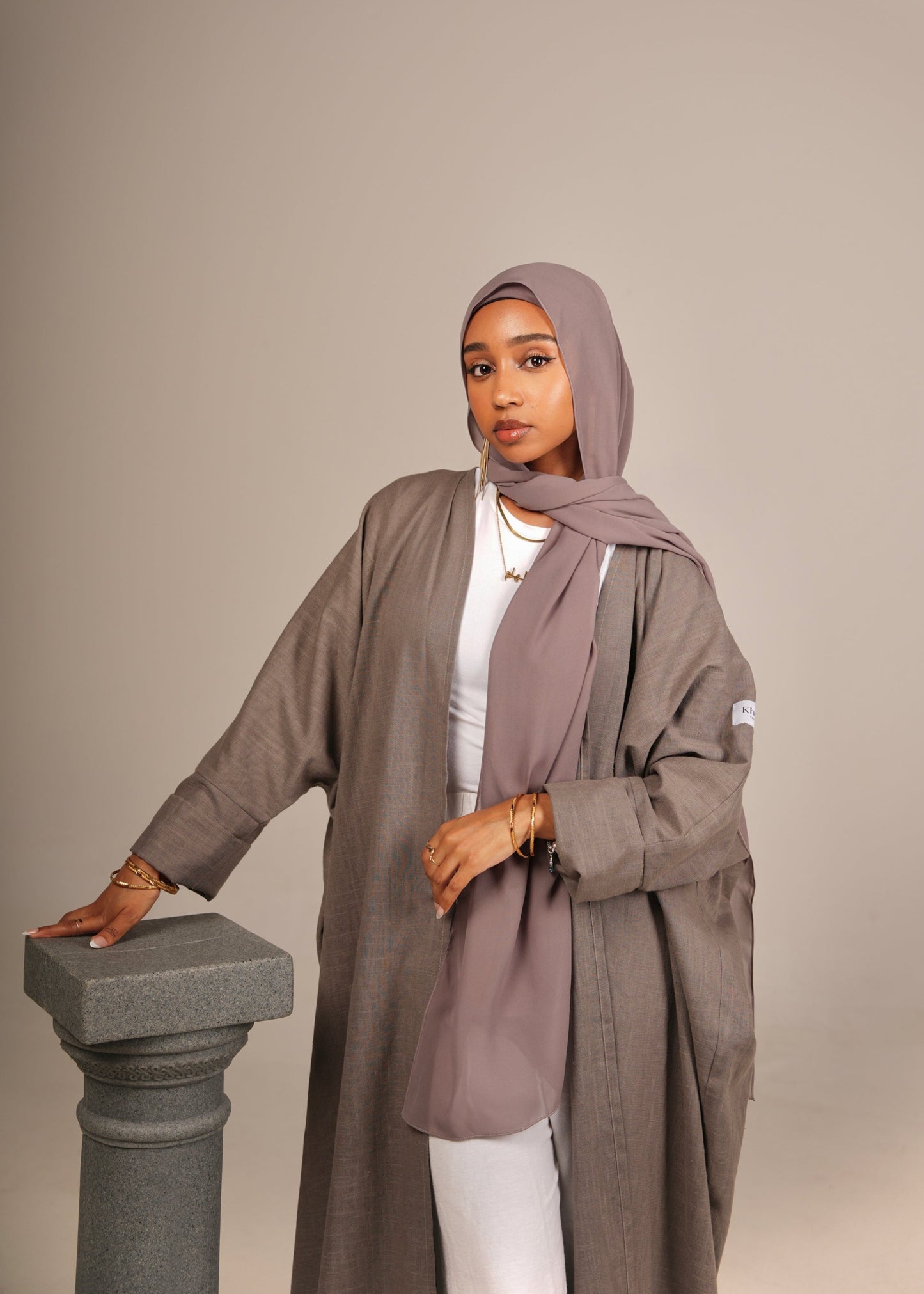 Porpoise Linen Abaya