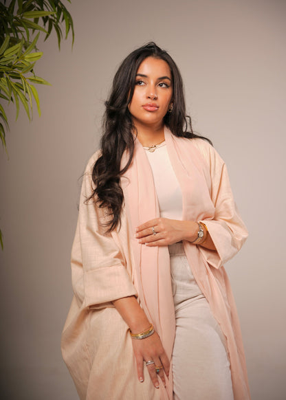 Apricot Linen Abaya