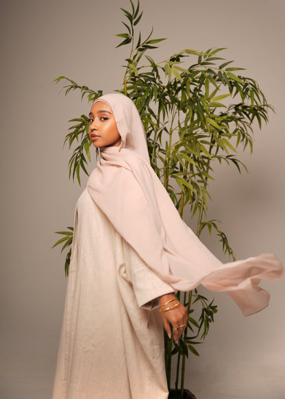 Beige Linen Abaya