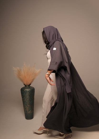 Blue Linen Abaya