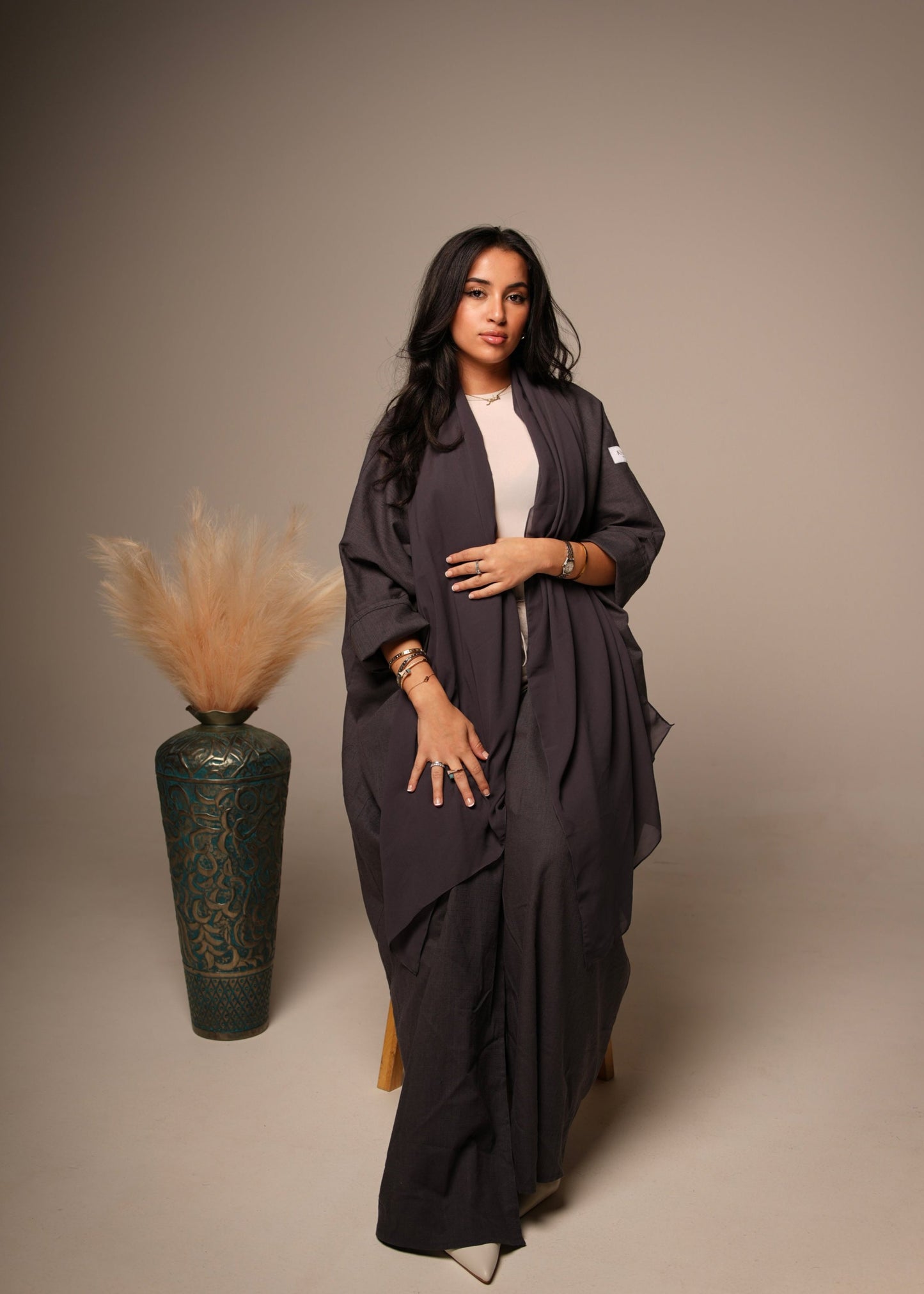 Blue Linen Abaya